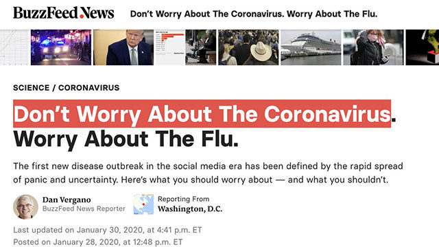 BuzzFeed Don't Worry About Coronavirus
